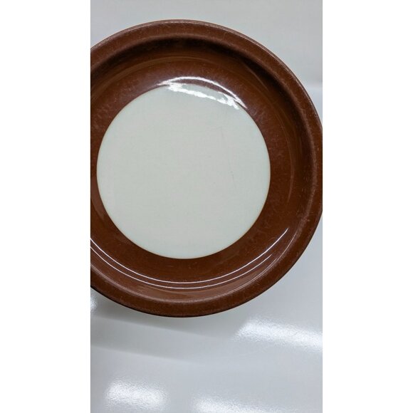 Syracuse China 12-A Dinner Plate 10.25" Brown Cream USA Vintage Restaurant Ware - Picture 2 of 6